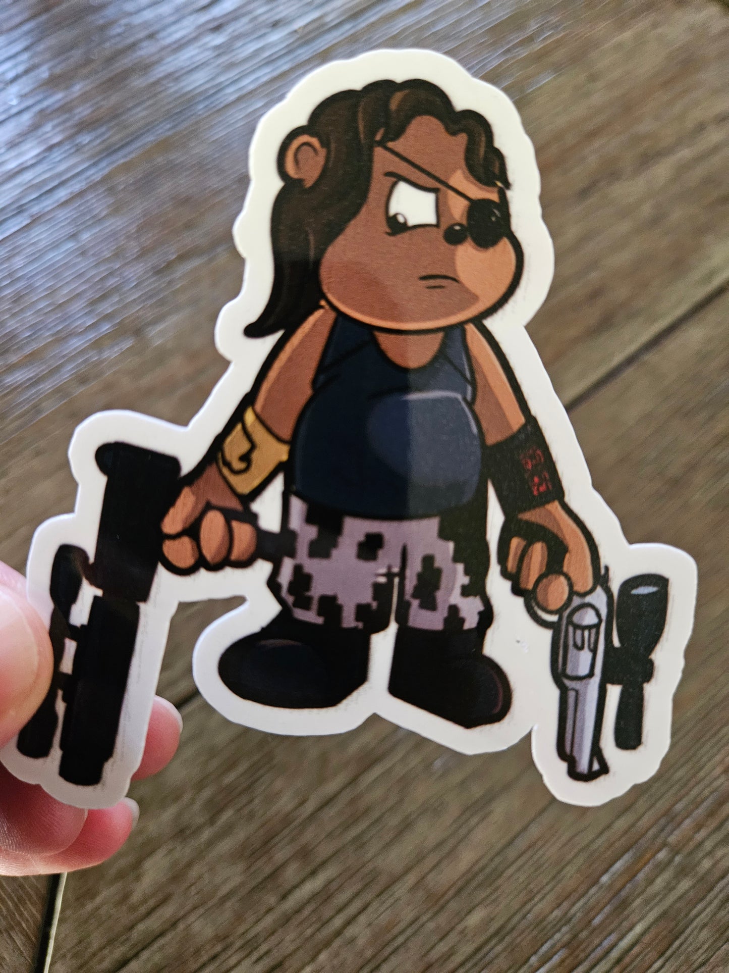 Bear Plissken sticker - Benjamin Wallace Books