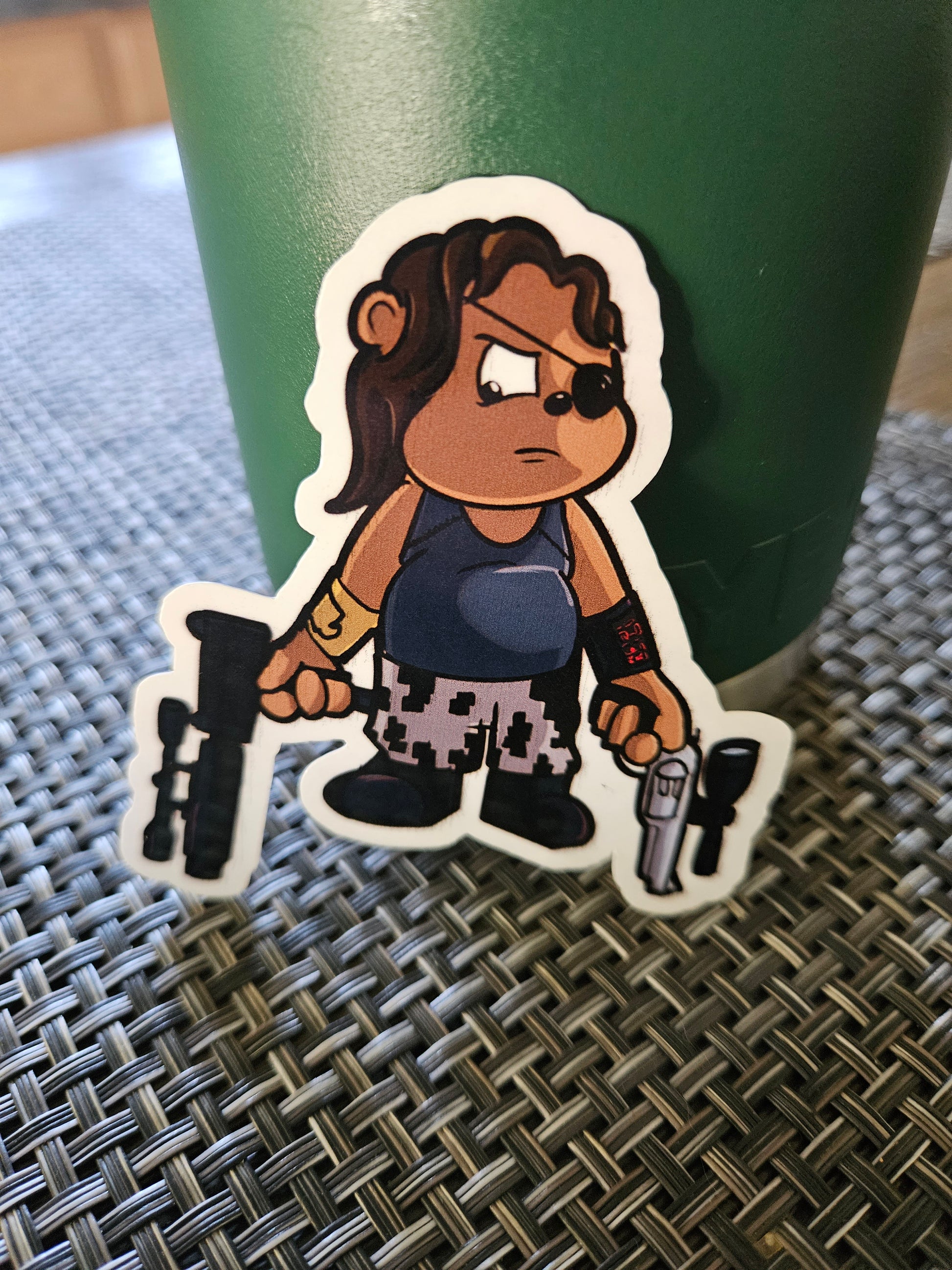 Bear Plissken sticker - Benjamin Wallace Books