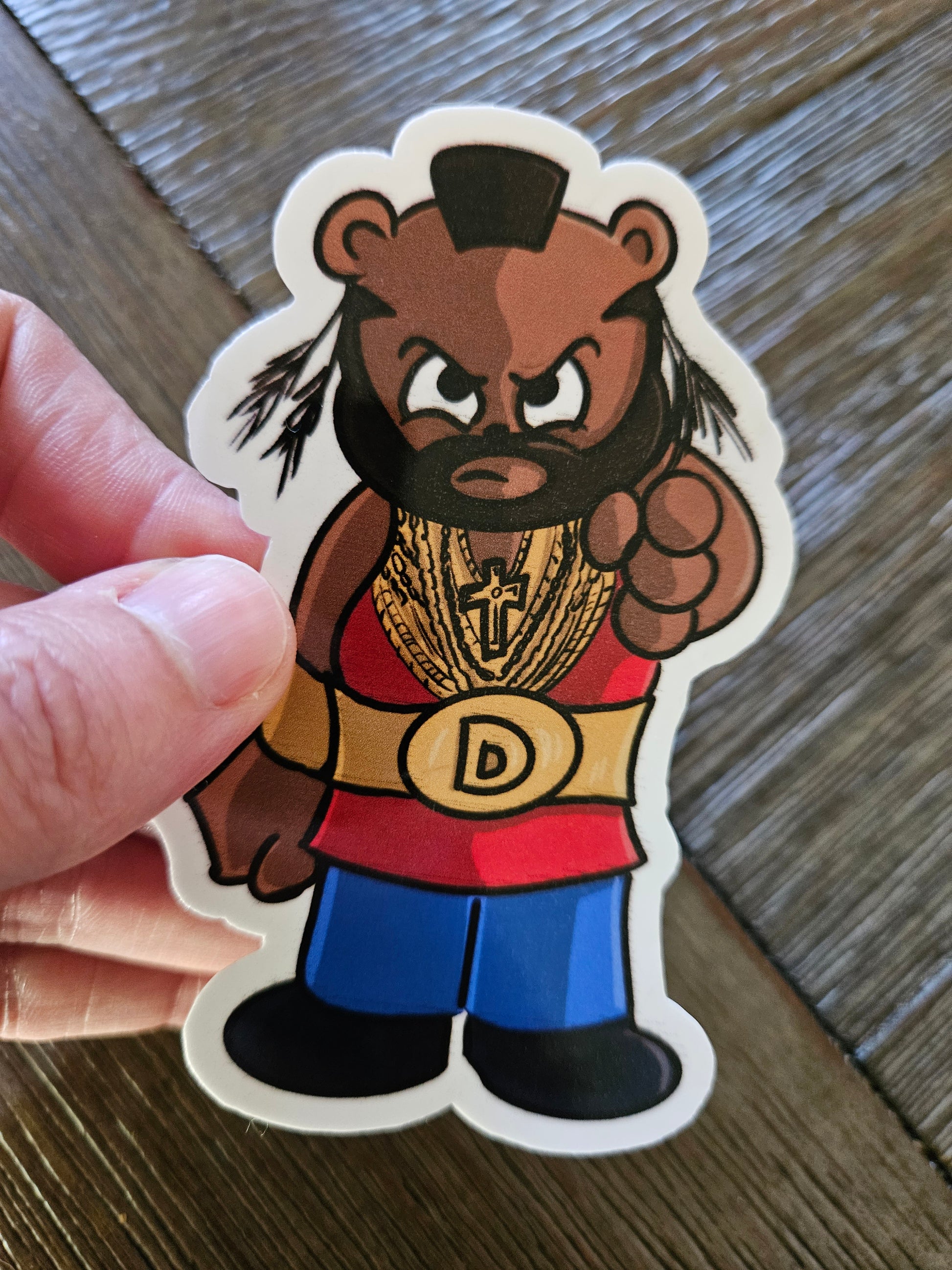 BA Bearacus sticker - Benjamin Wallace Books