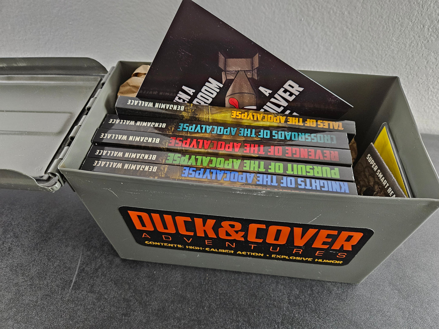 Duck & Cover Ammo Can - Benjamin Wallace Books