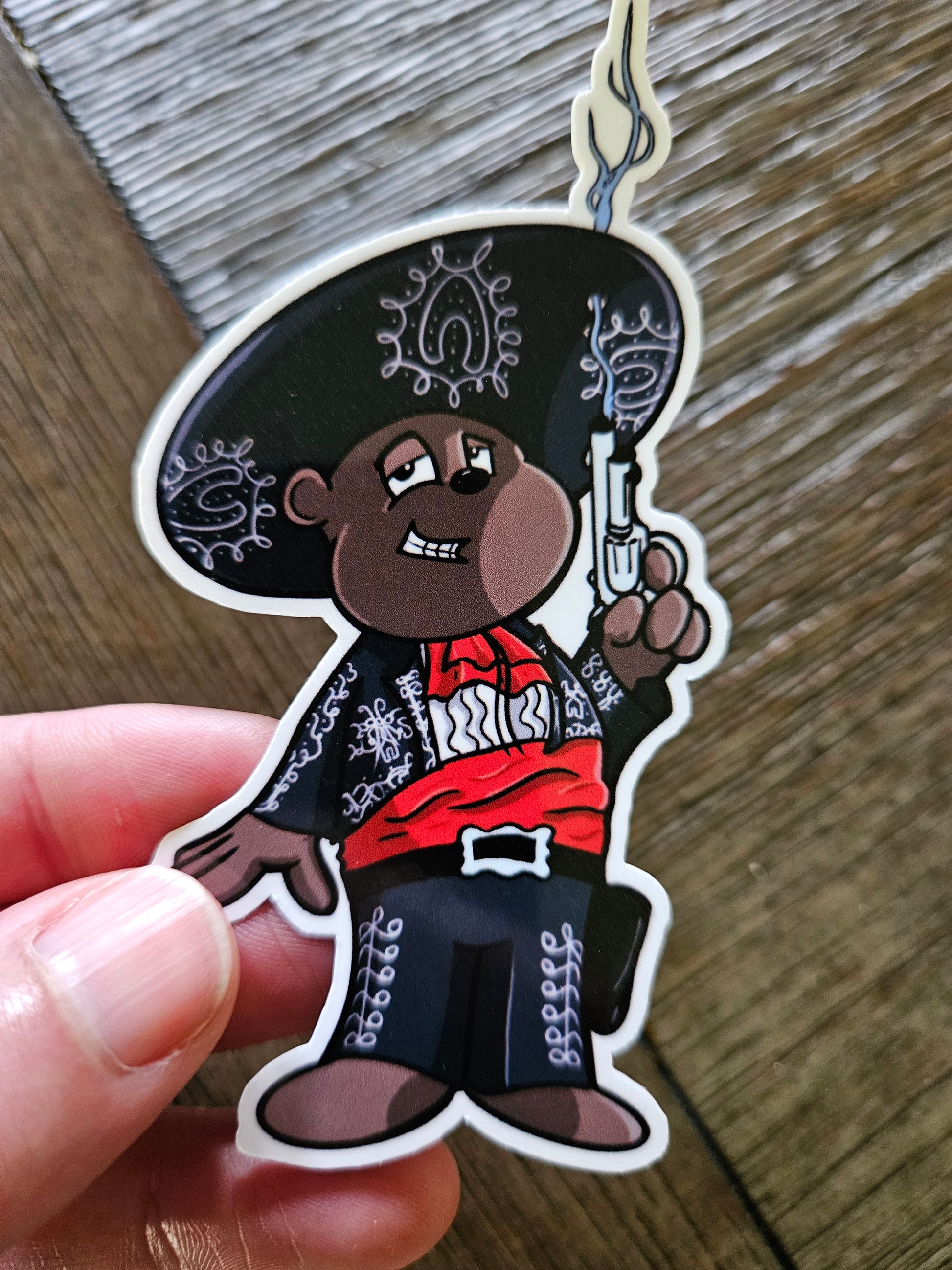 Amigo Bear sticker - Benjamin Wallace Books