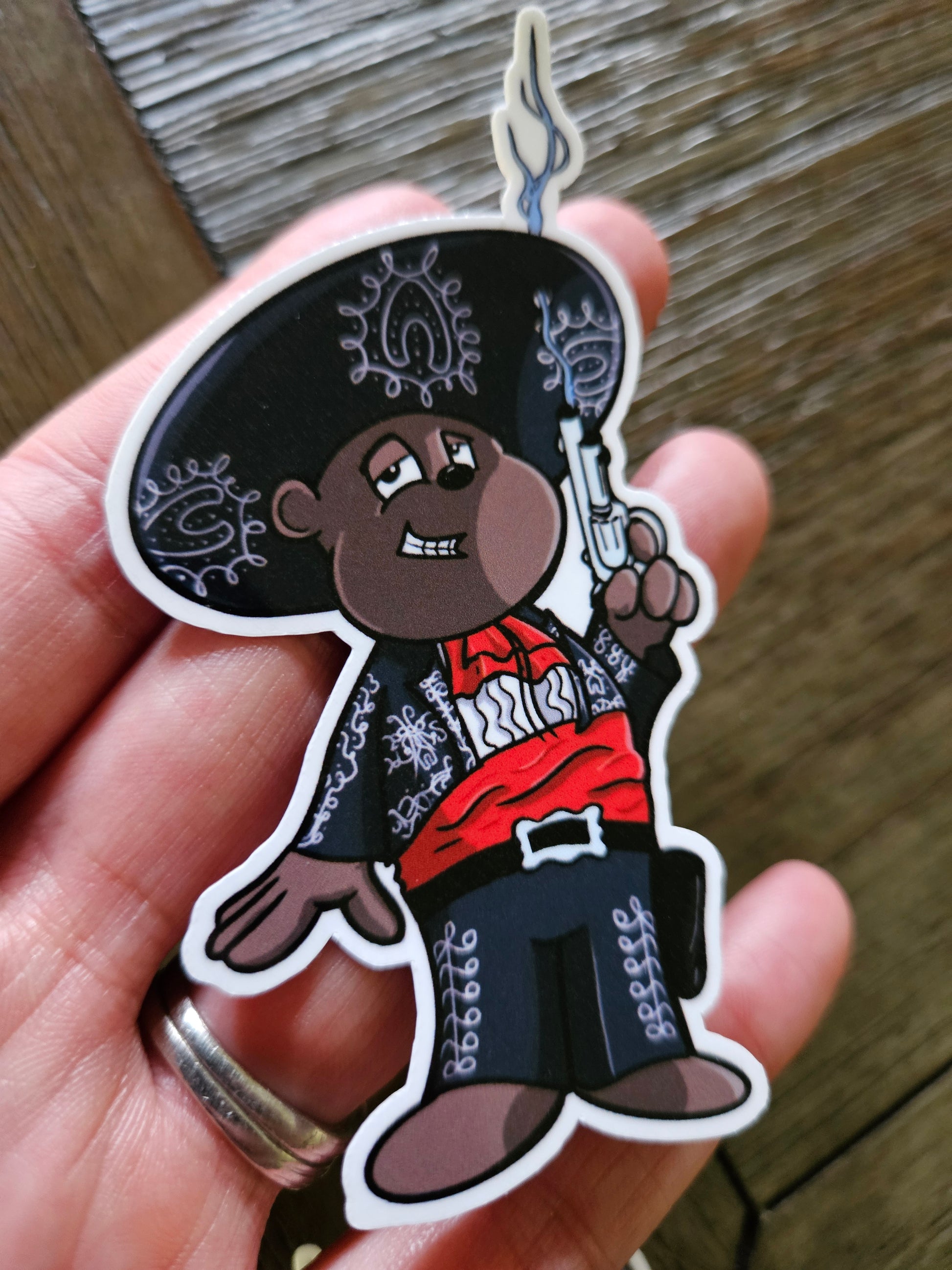 Amigo Bear sticker - Benjamin Wallace Books