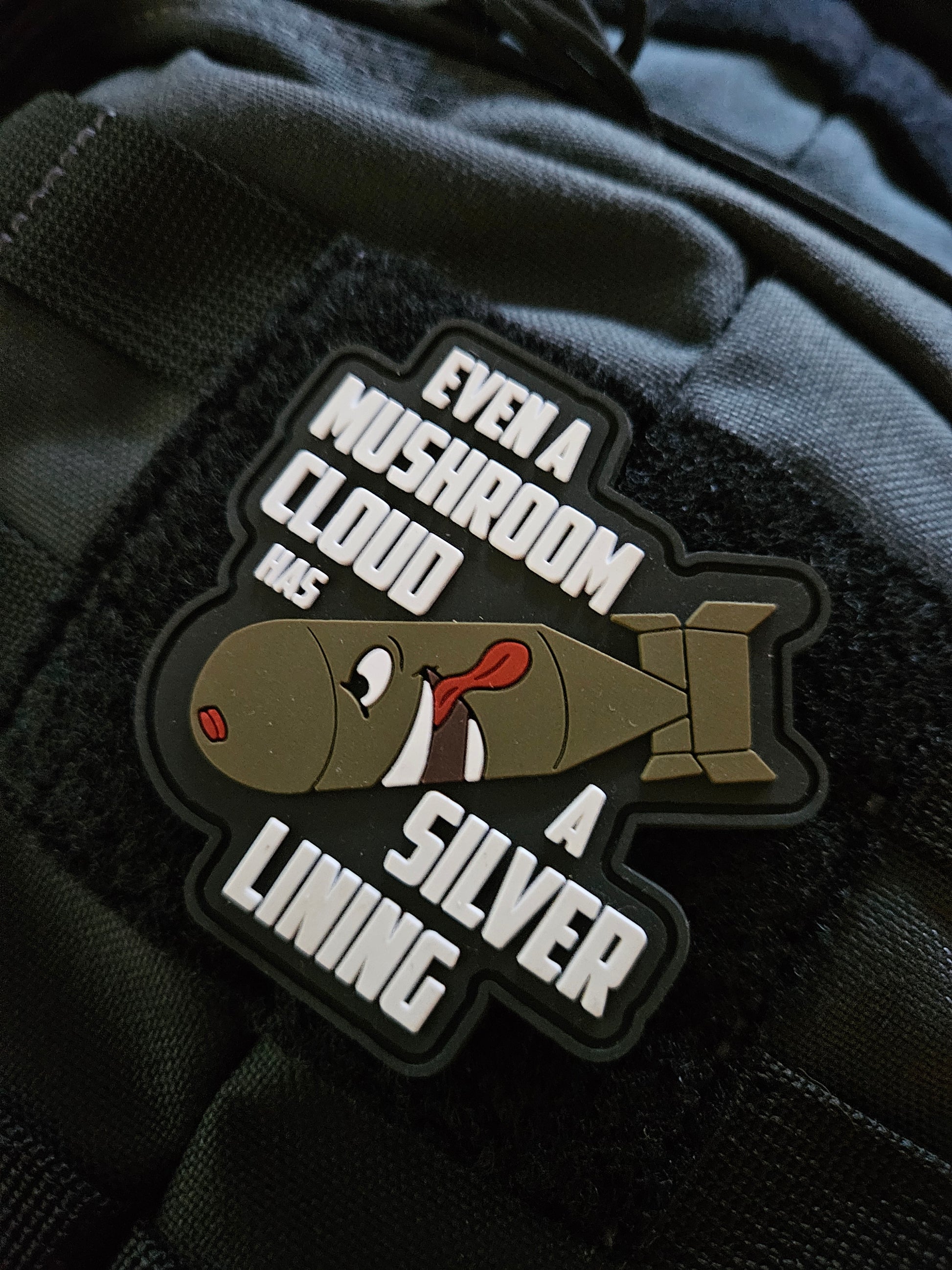 Even a Mushroom Cloud Has a Silver Lining Bomb Morale Patch (PVC) - Benjamin Wallace Books