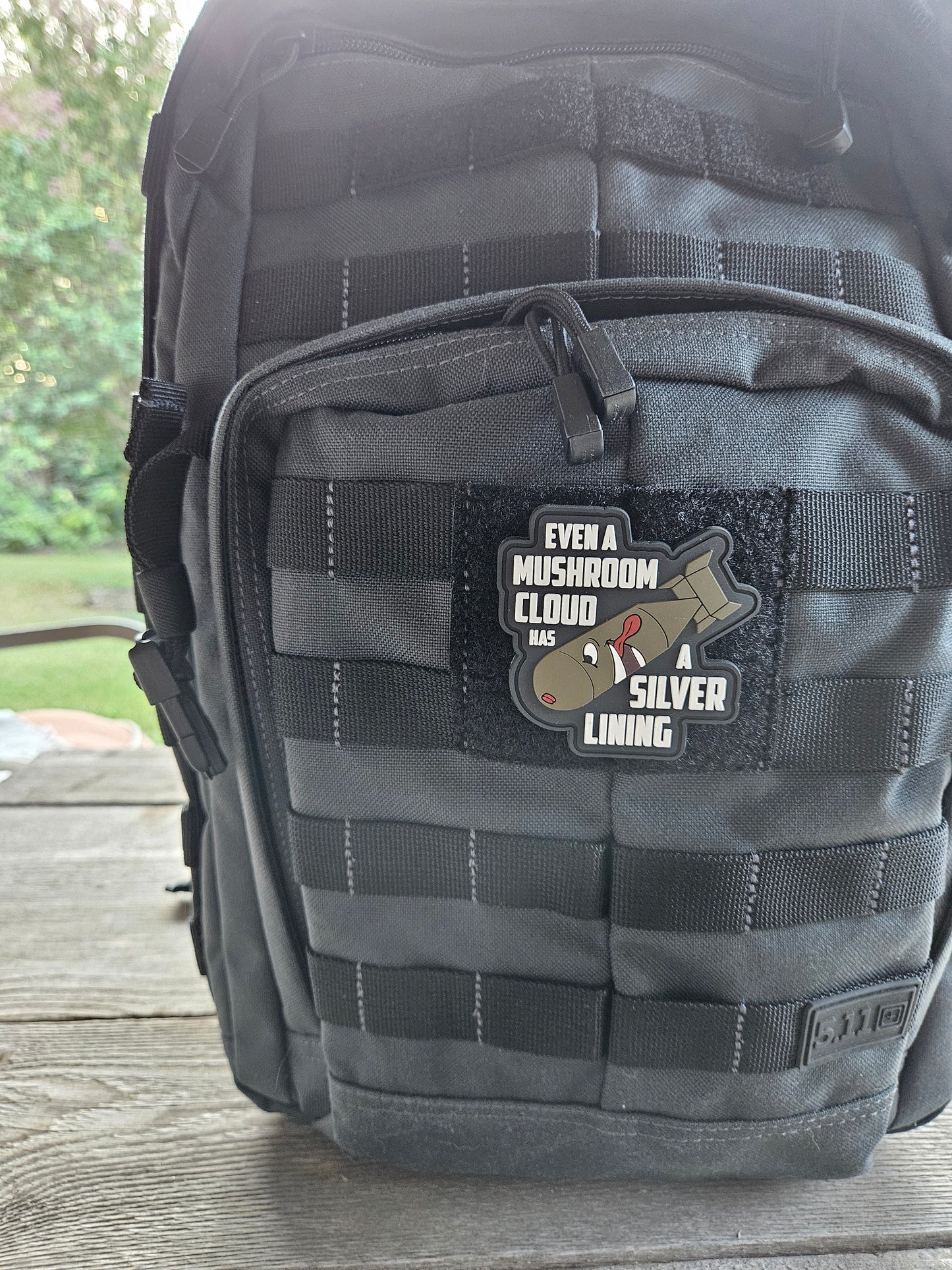 Even a Mushroom Cloud Has a Silver Lining Bomb Morale Patch (PVC) - Benjamin Wallace Books