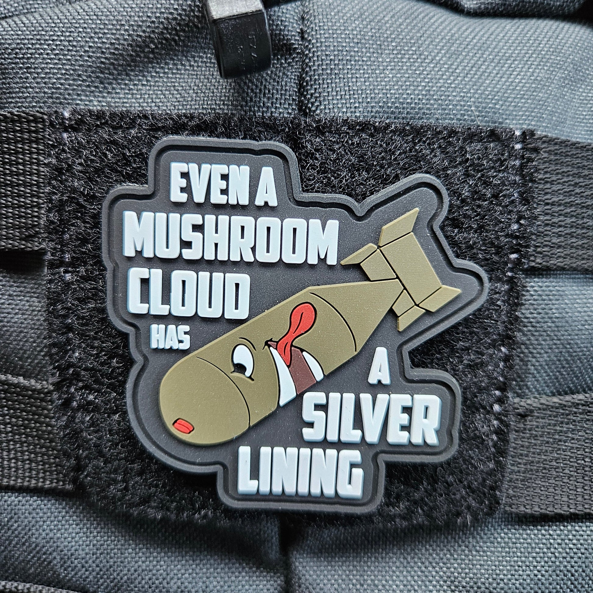 Even a Mushroom Cloud Has a Silver Lining Bomb Morale Patch (PVC) - Benjamin Wallace Books