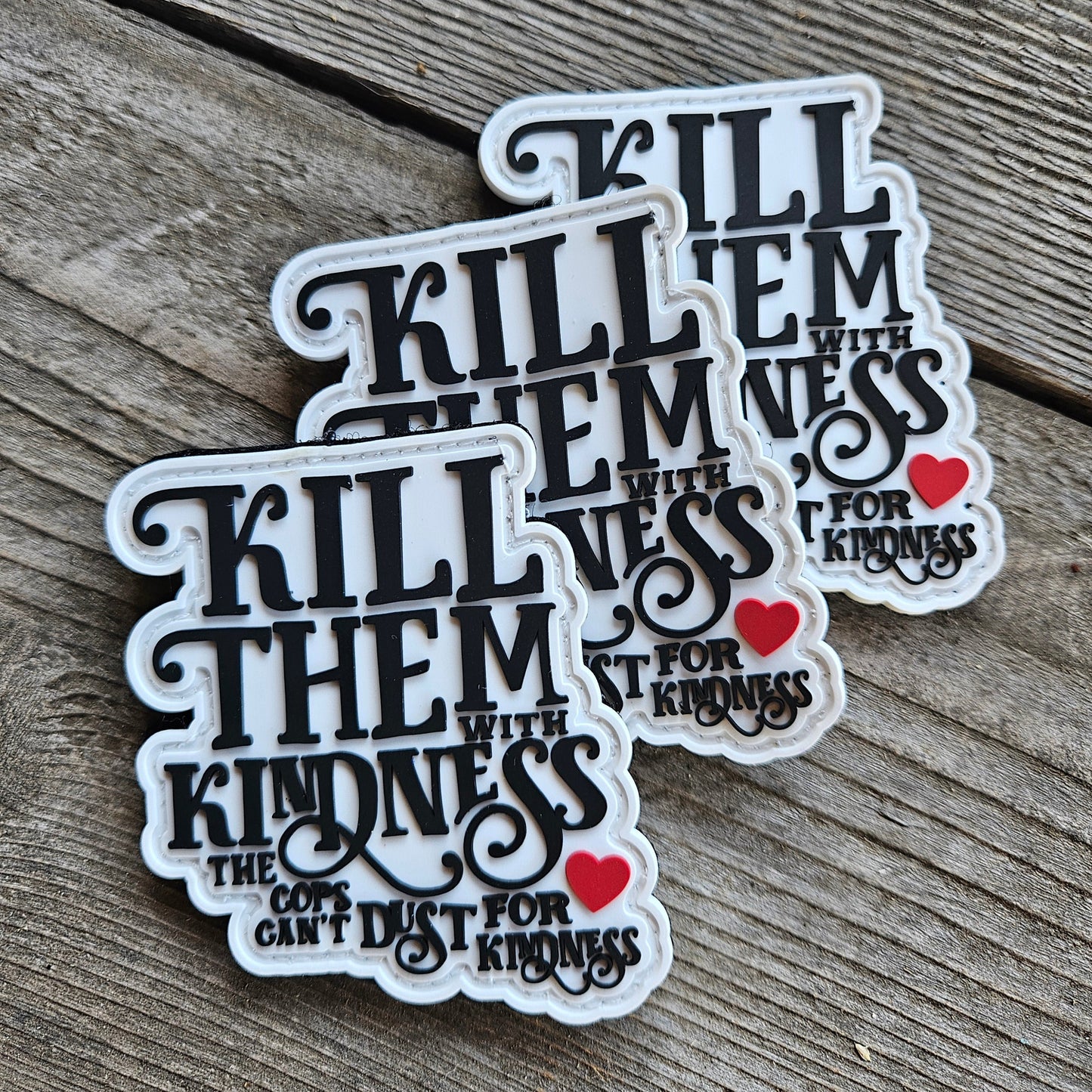 Kill them with Kindness Morale Patch (PVC) - Benjamin Wallace Books