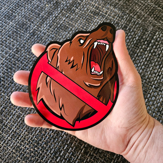 JUMBO No Bears sticker - Benjamin Wallace Books