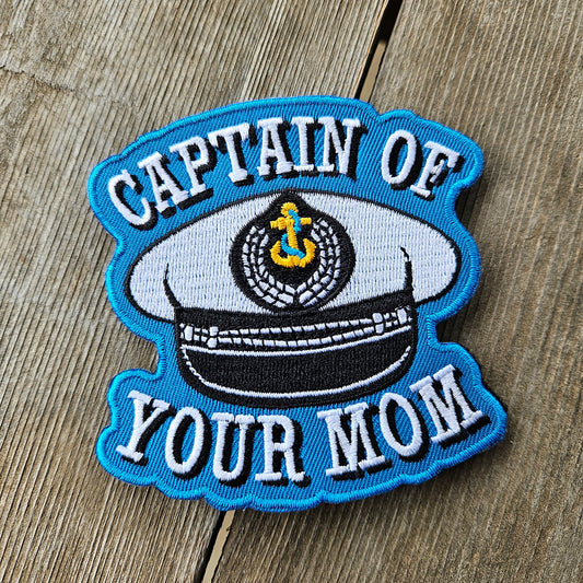 Captain of Your Mom Morale Patch (Embroidered) - Benjamin Wallace Books