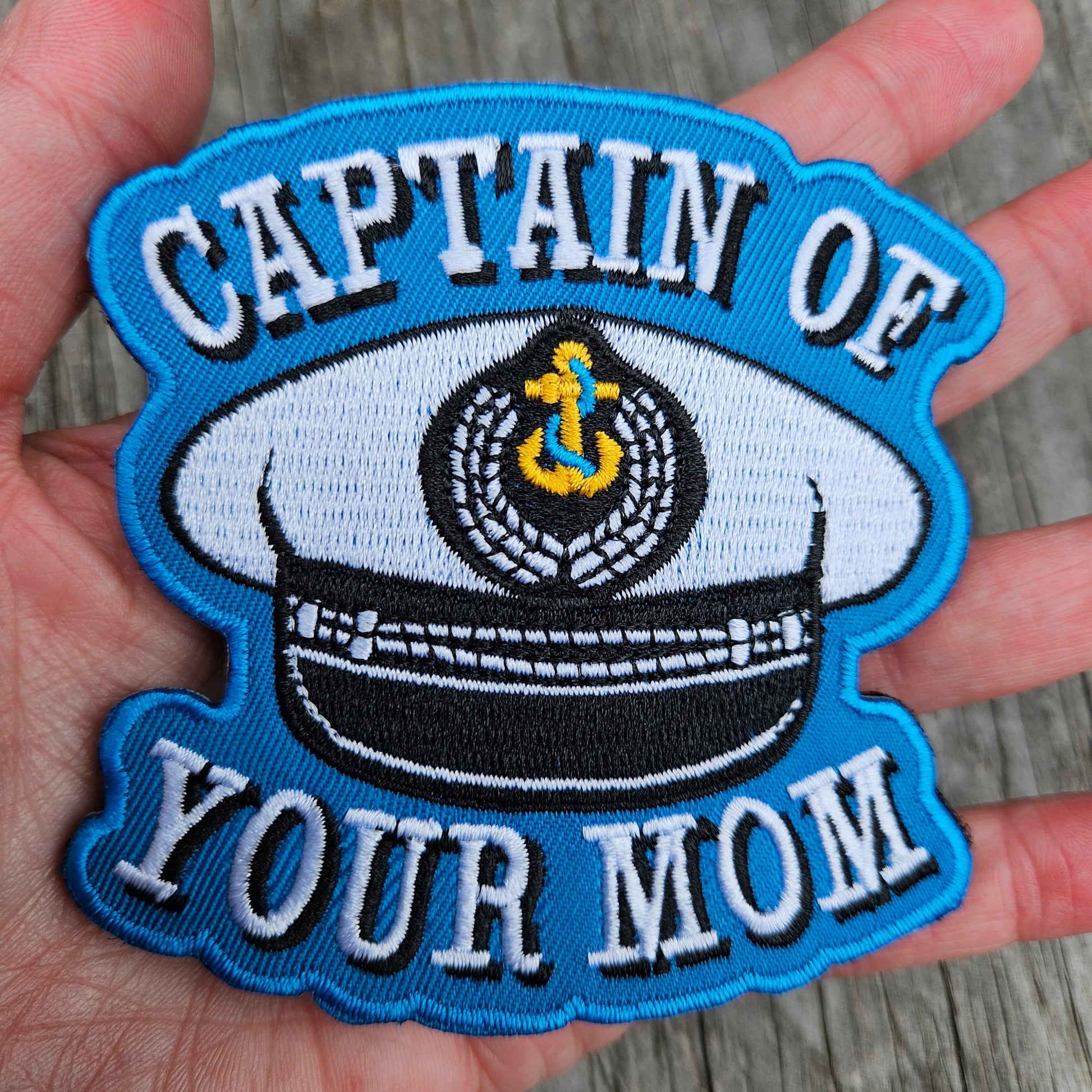 Captain of Your Mom Morale Patch (Embroidered) - Benjamin Wallace Books