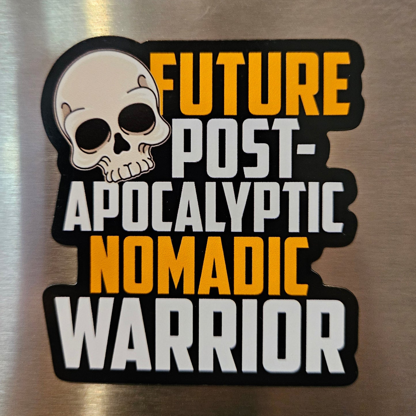 Future Post-Apocalyptic Nomadic Warrior magnet - Benjamin Wallace Books