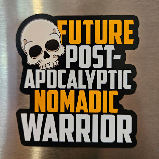Future Post-Apocalyptic Nomadic Warrior magnet - Benjamin Wallace Books