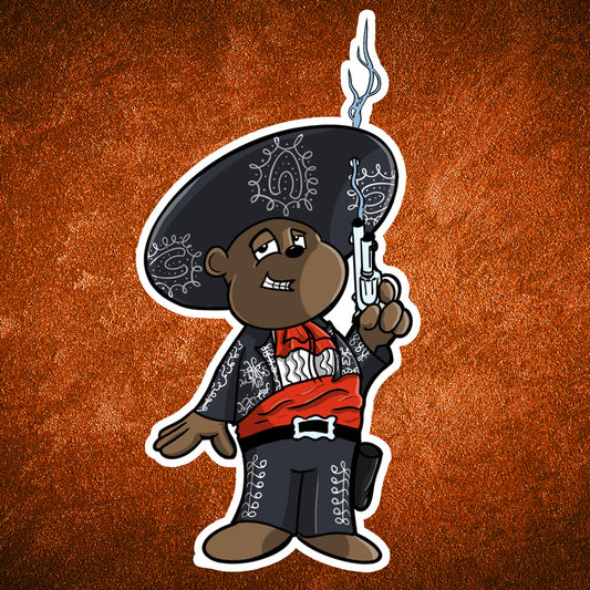 Amigo Bear sticker - Benjamin Wallace Books