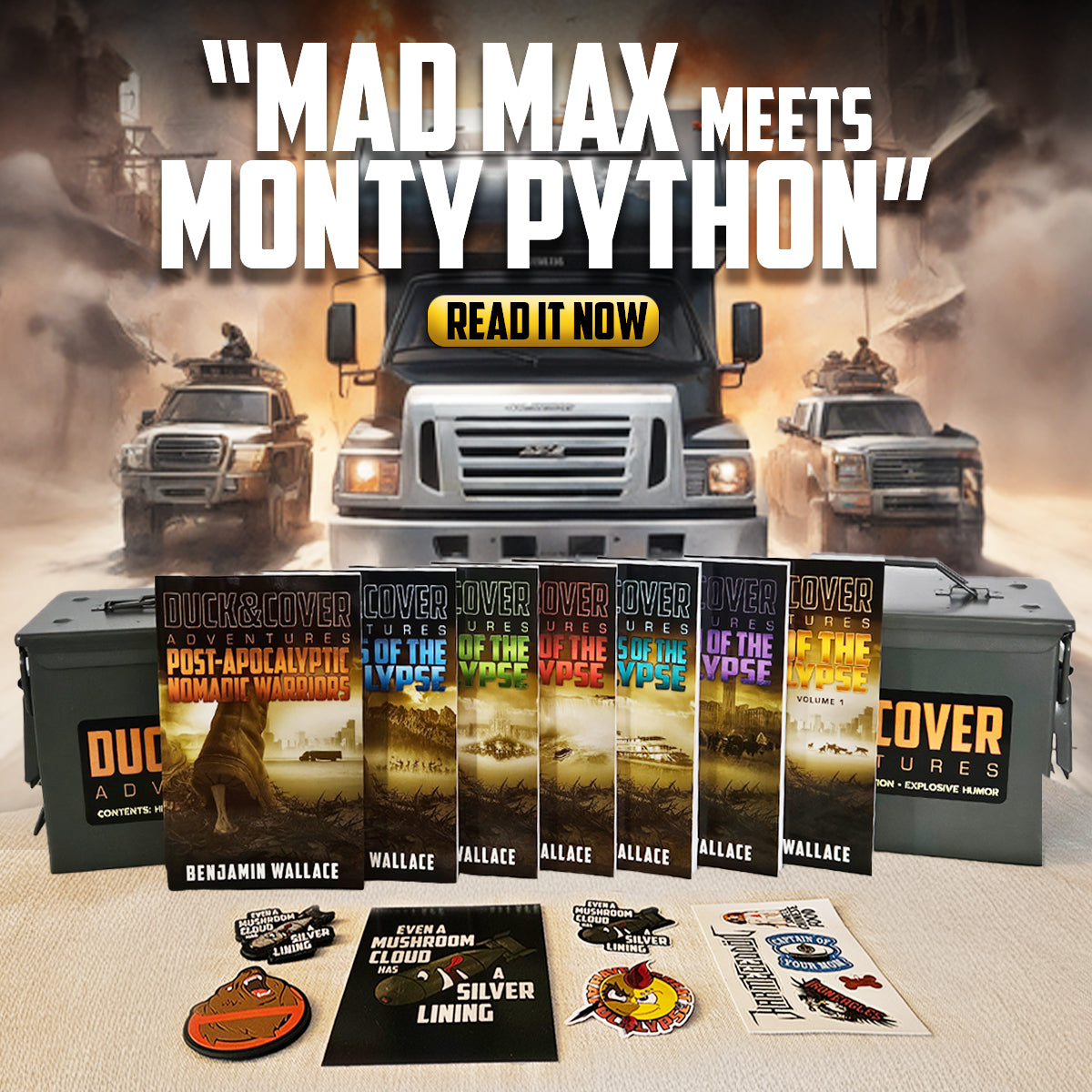 Duck & Cover Ammo Can - Benjamin Wallace Books