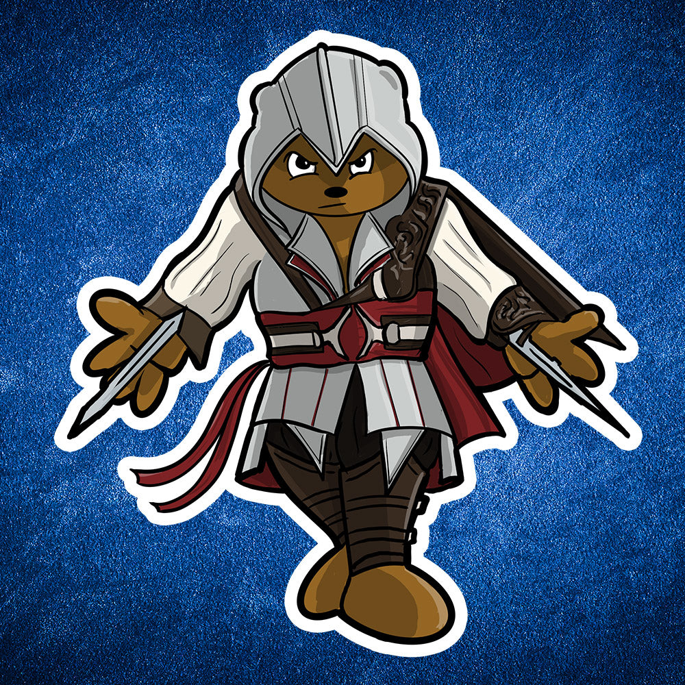 Assassin Bear sticker - Benjamin Wallace Books
