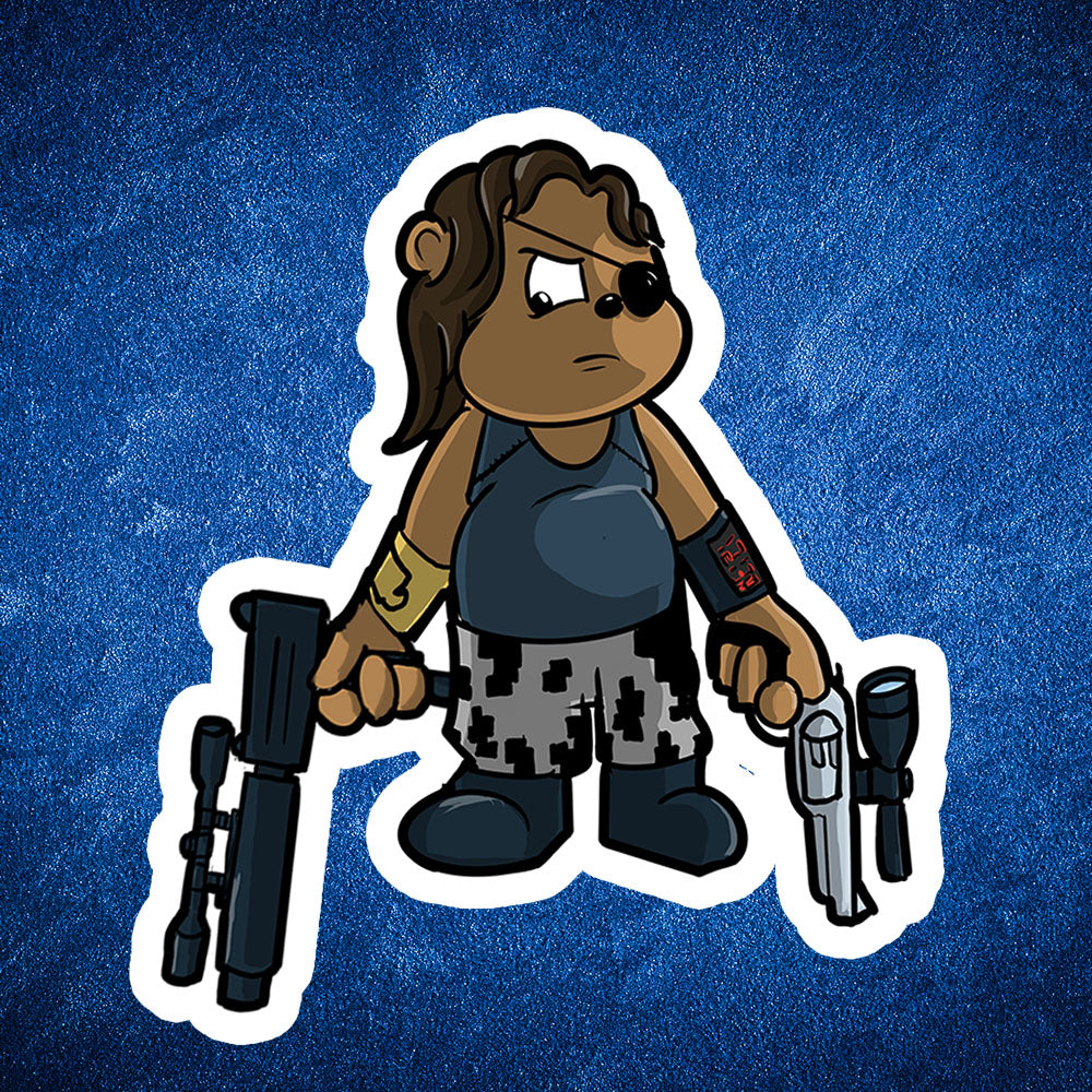 Bear Plissken sticker - Benjamin Wallace Books