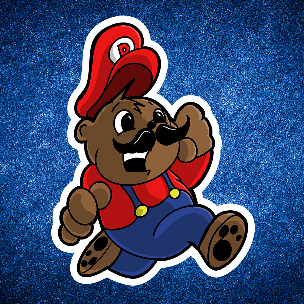Super Beario sticker - Benjamin Wallace Books