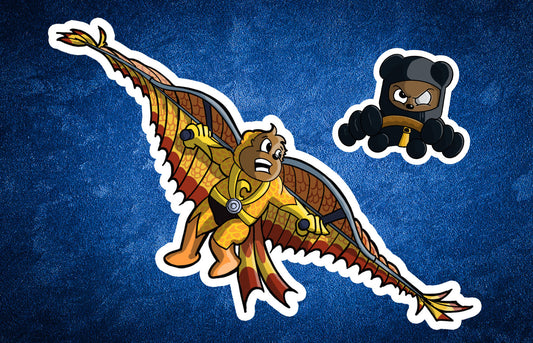 Condorbear and Bearovich sticker set - Benjamin Wallace Books
