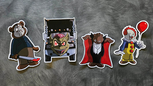 Horror sticker pack - Benjamin Wallace Books