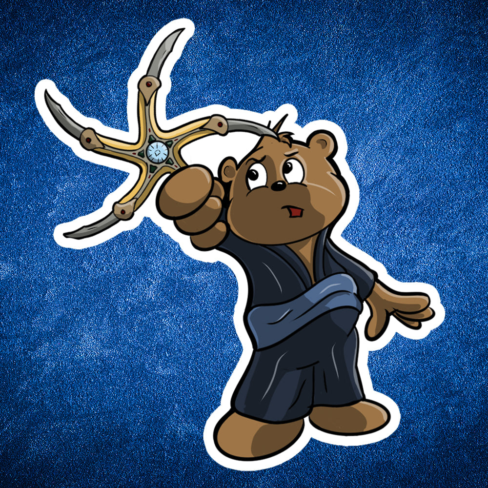 Prince Colwyn Bear sticker - Benjamin Wallace Books