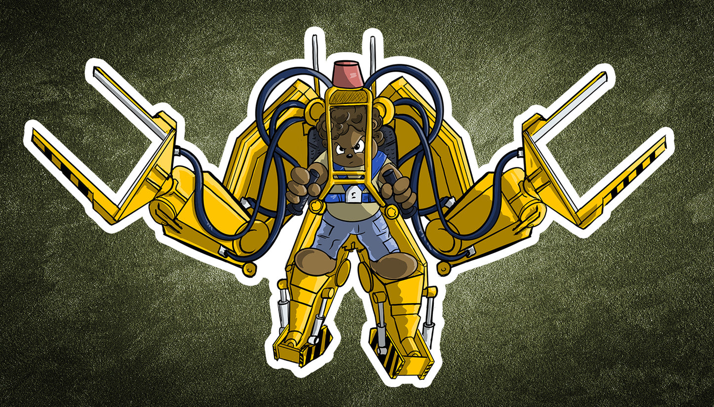 Loader bear sticker - Benjamin Wallace Books