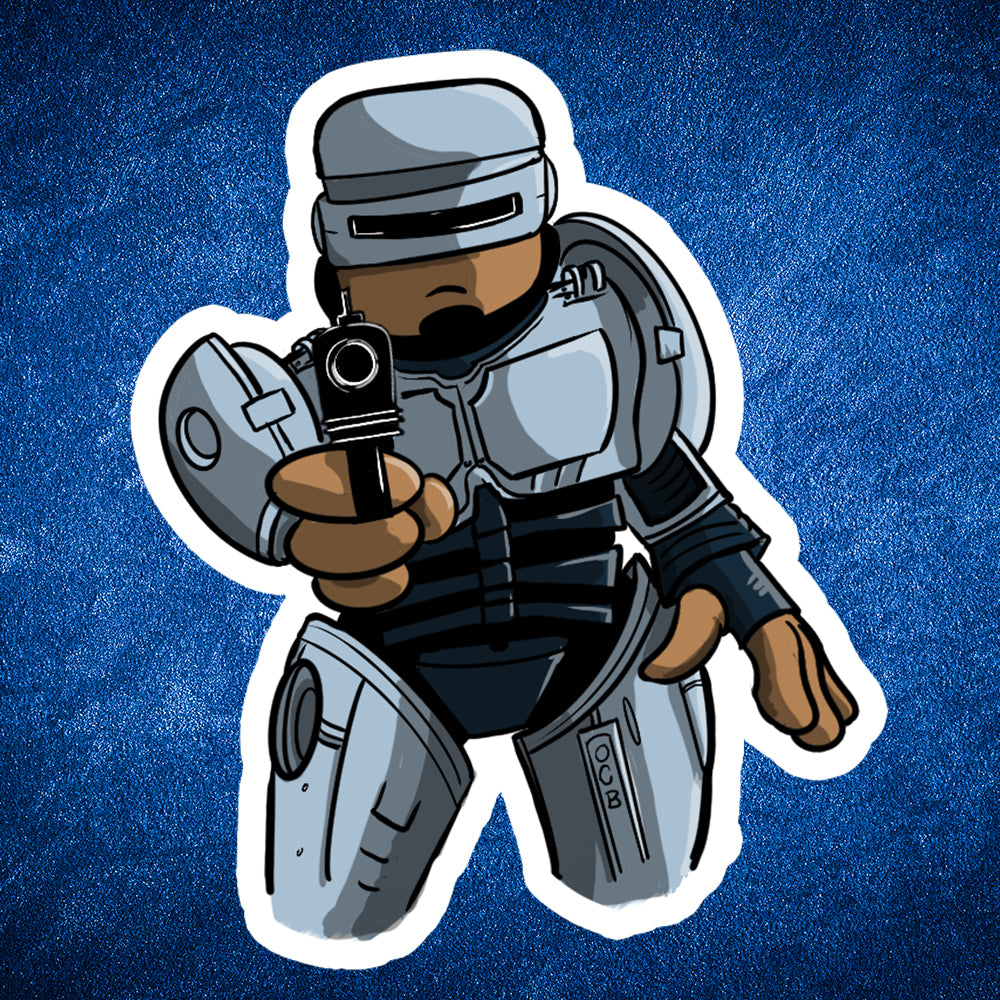 Robearcop sticker - Benjamin Wallace Books