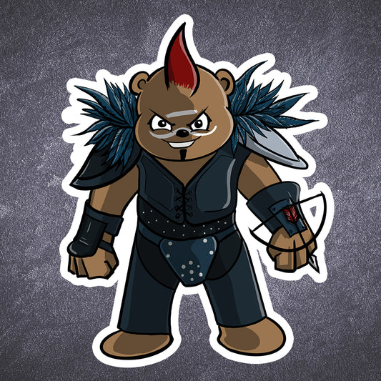 Raider Bear sticker - Benjamin Wallace Books