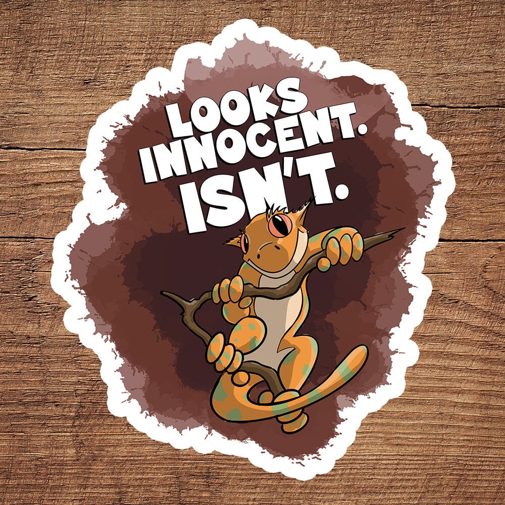 A Crested Gecko with many Dark Secrets sticker pack sticker DangerBearIndustries