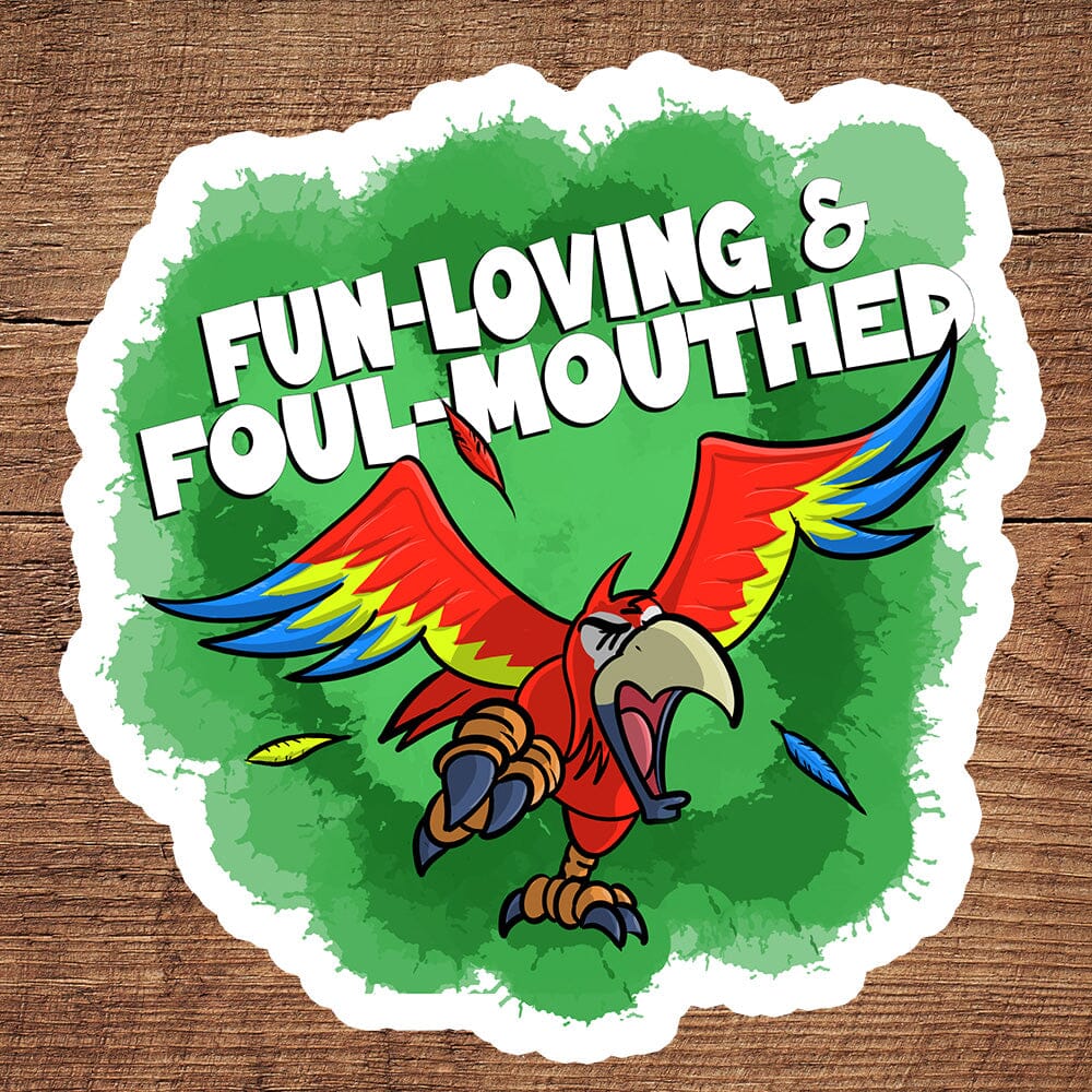 A Parrot that only knows Swear Words sticker pack sticker DangerBearIndustries