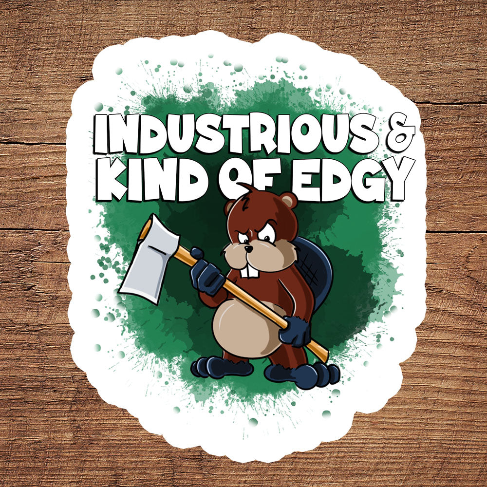 Beaver with an Axe to Grind sticker pack DangerBearIndustries
