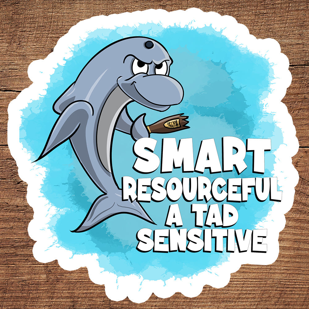 Bottlenose Dolphin with a Broken Beer Bottle sticker pack DangerBearIndustries