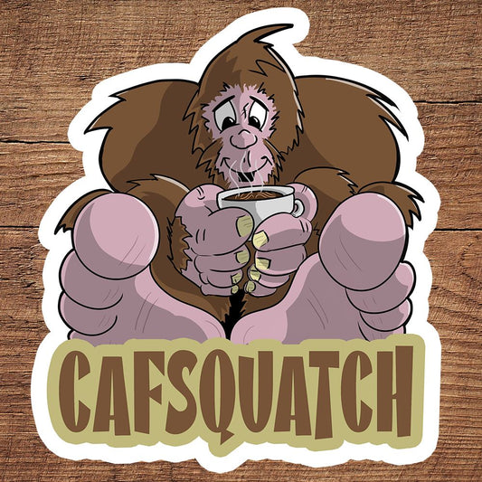 Cafsquatch coffee sticker DangerBearIndustries