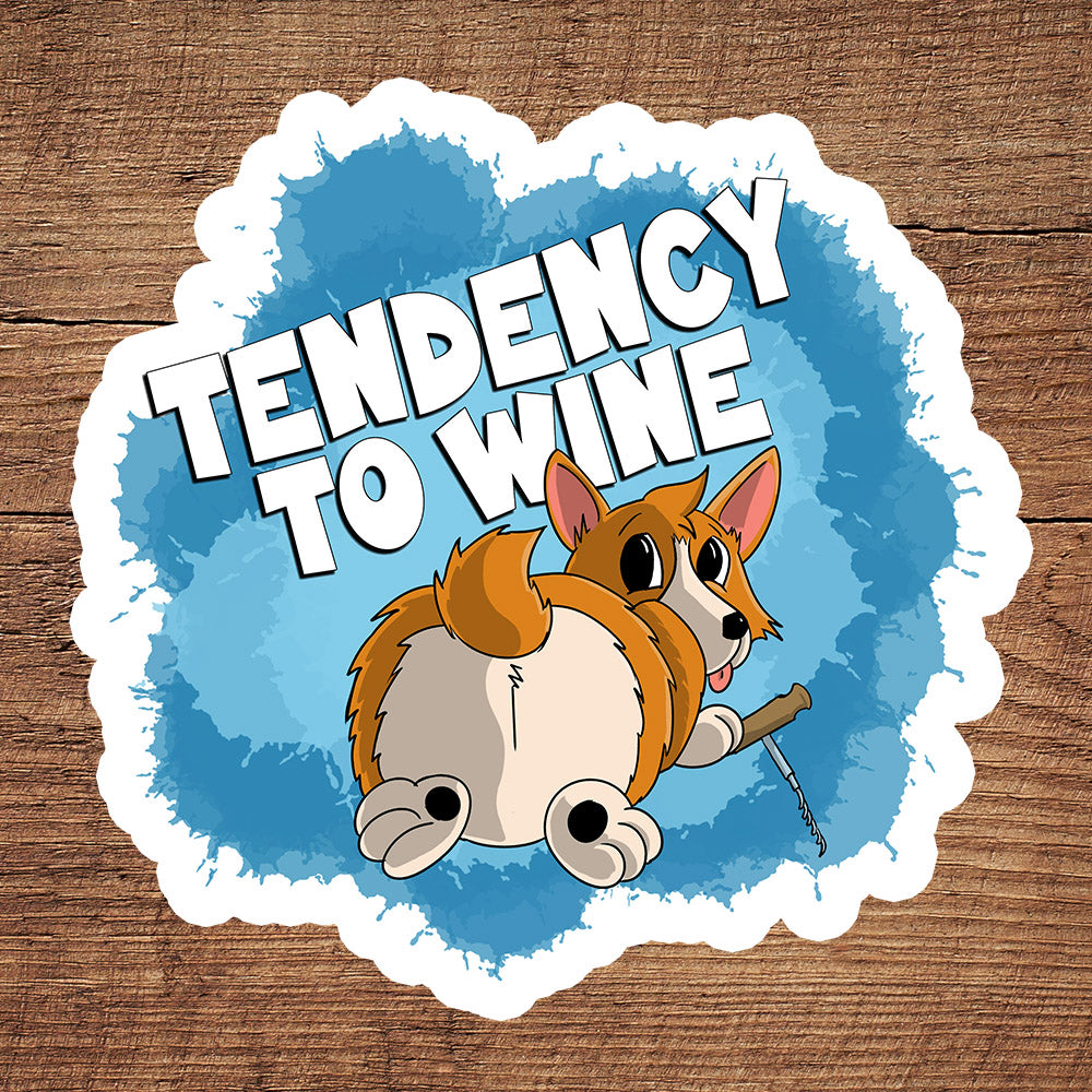 Corgi with a Corkscrew sticker pack DangerBearIndustries
