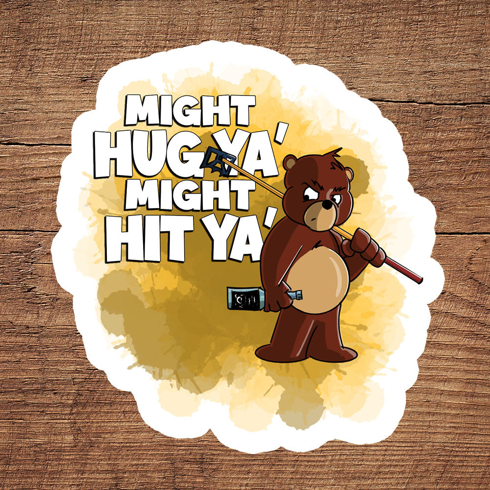 Grizzly with a Billiard Rake sticker pack DangerBearIndustries
