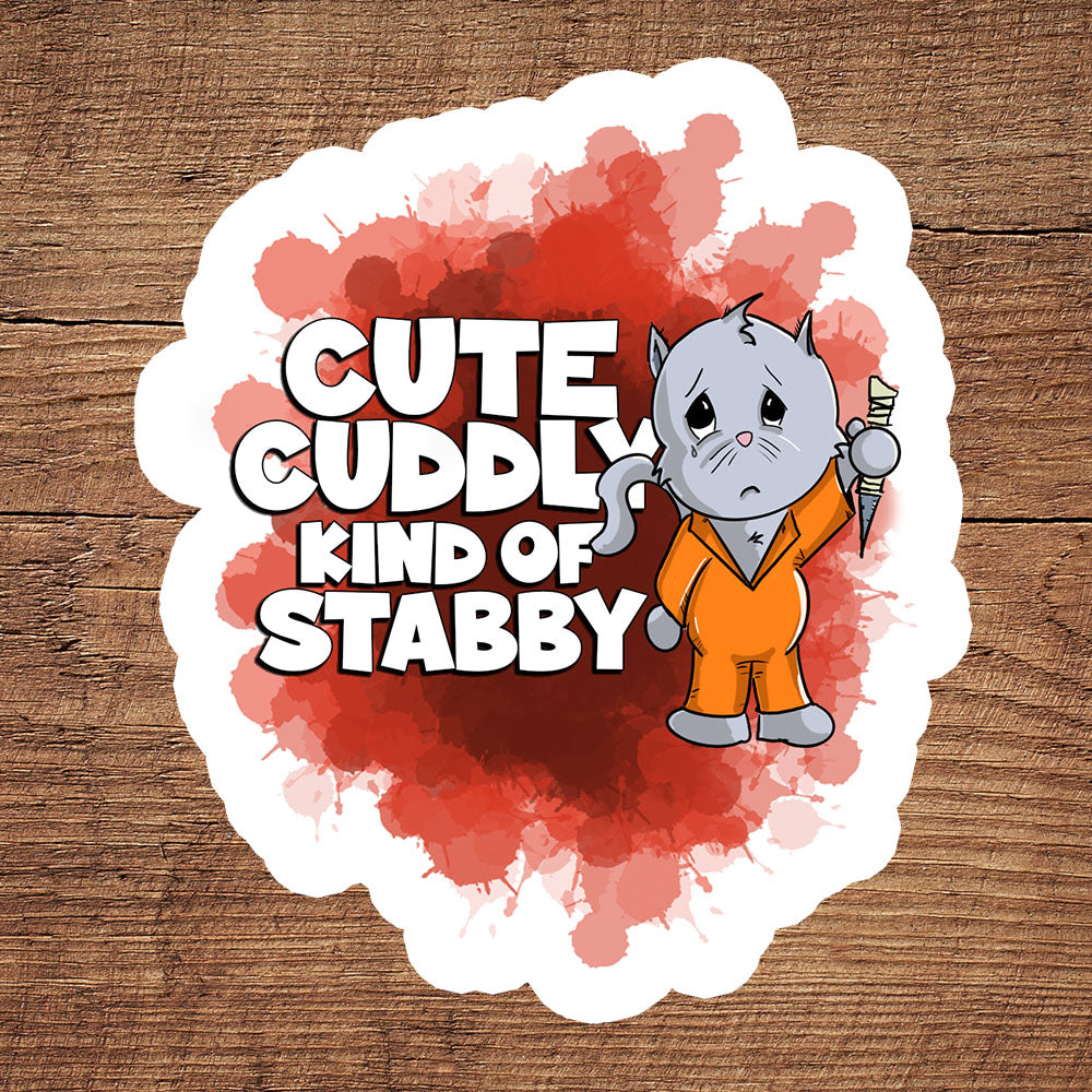 Kitten with a Prison Shank sticker pack DangerBearIndustries
