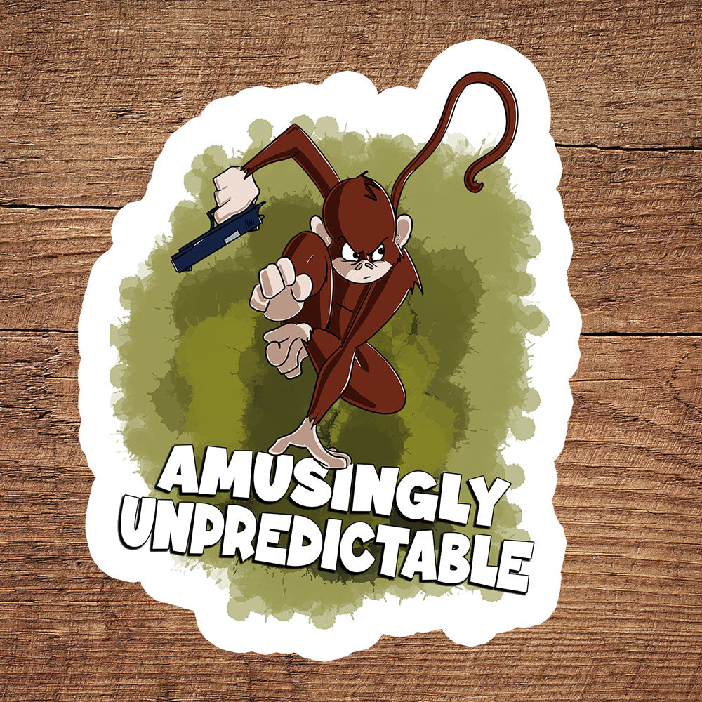 Monkey with a Gun sticker pack DangerBearIndustries
