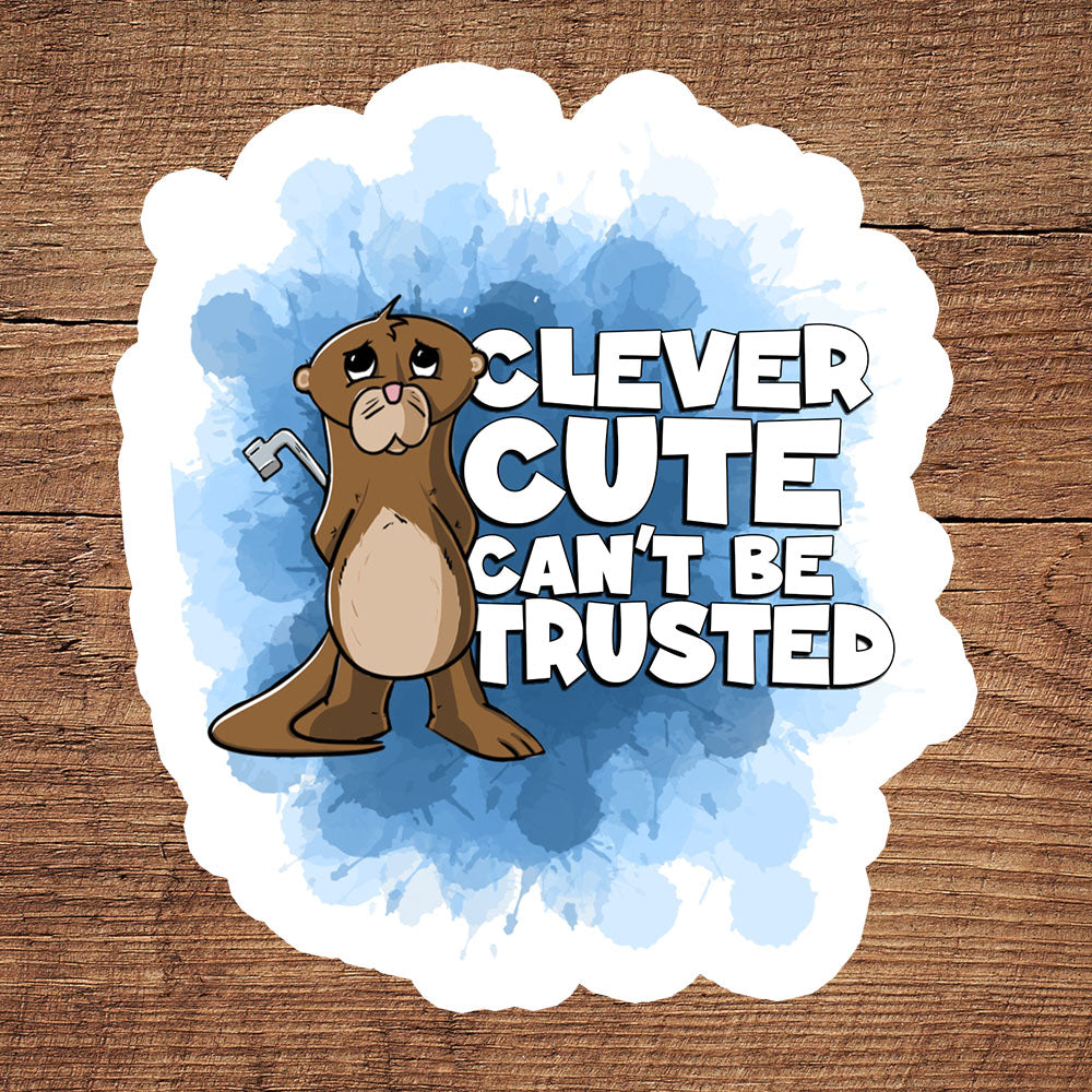 Otter with a Tire Iron sticker pack DangerBearIndustries