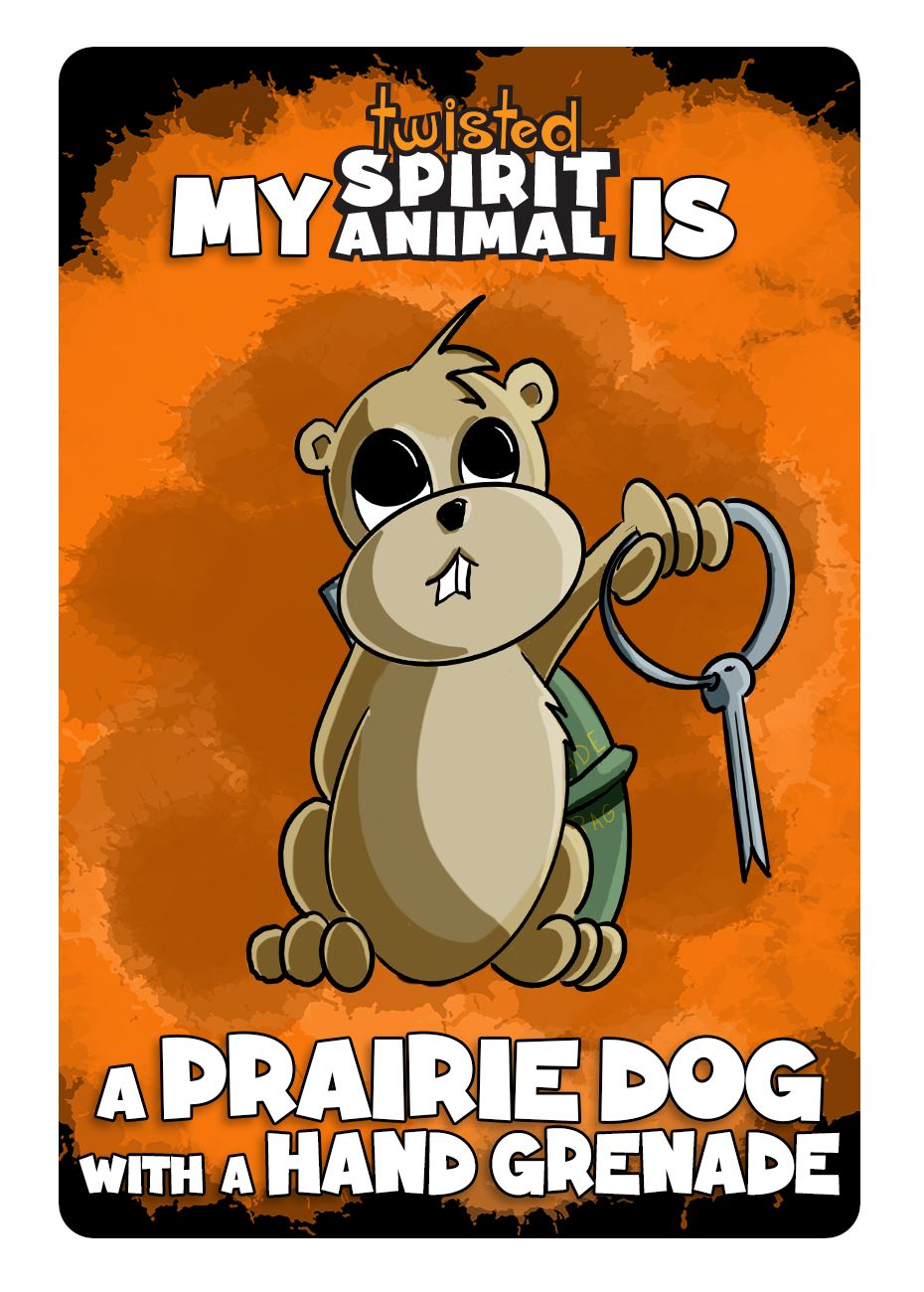 Prairie Dog with a Hand Grenade Large Badge sticker DangerBearIndustries