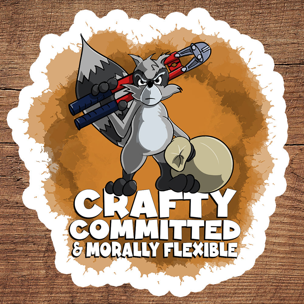 Raccoon with a Set of Bolt Cutters sticker pack DangerBearIndustries