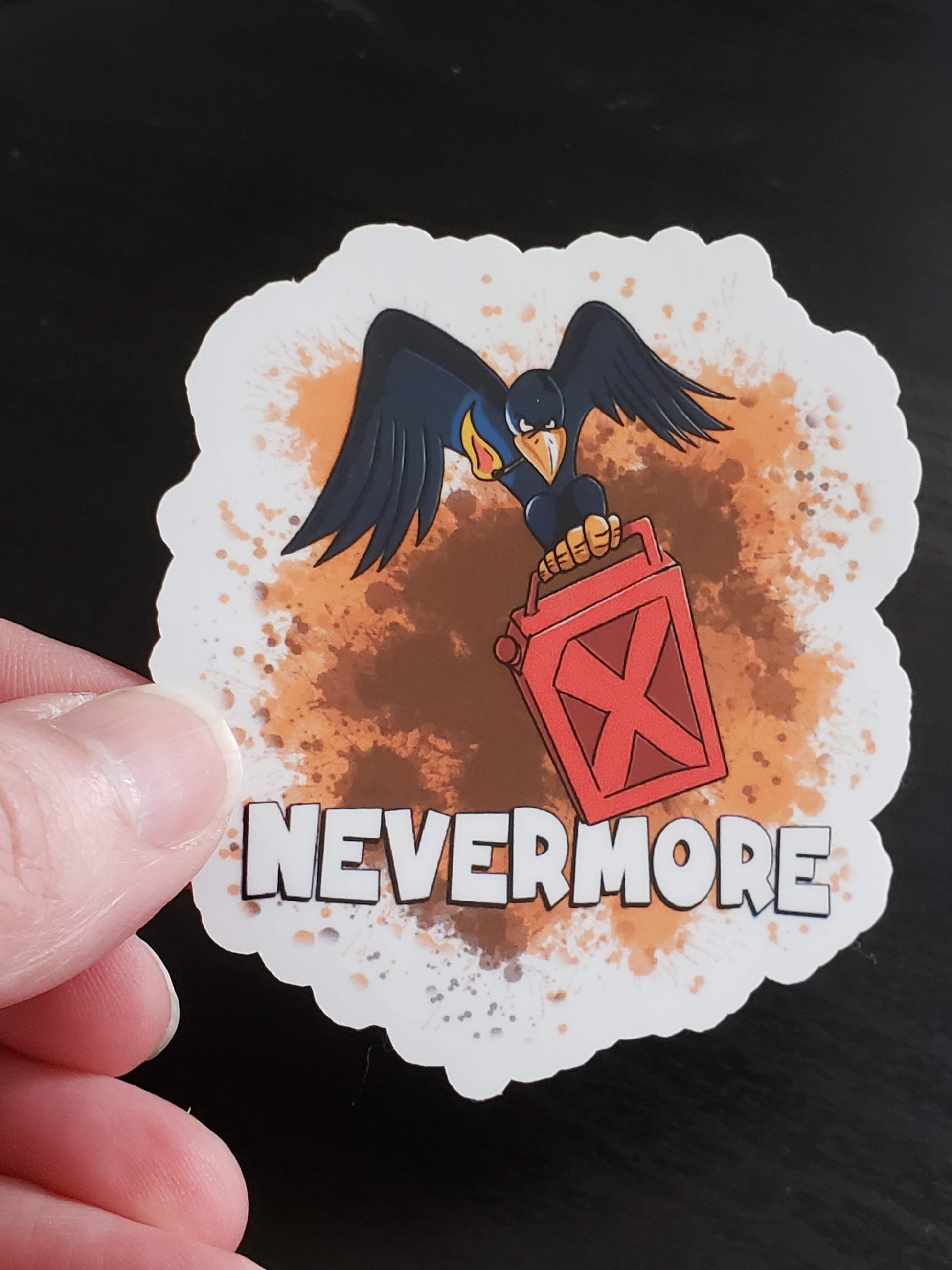 Raven with an Arson Kit sticker pack DangerBearIndustries