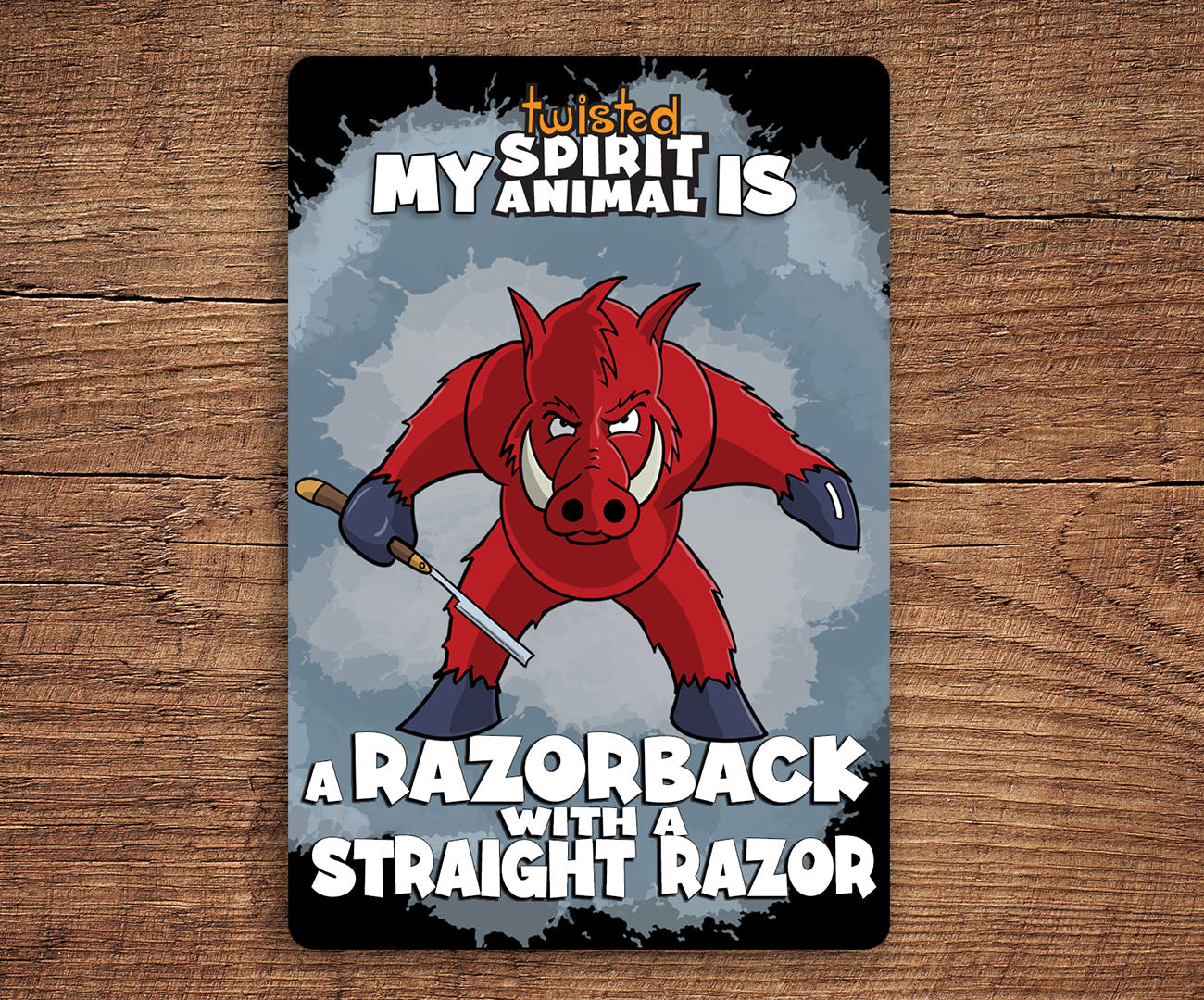 Razorback with a Straight Razor sticker pack DangerBearIndustries