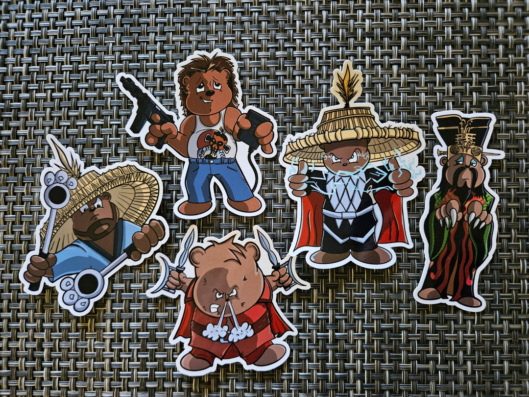 Bear Trouble in Little China sticker pack - Benjamin Wallace Books