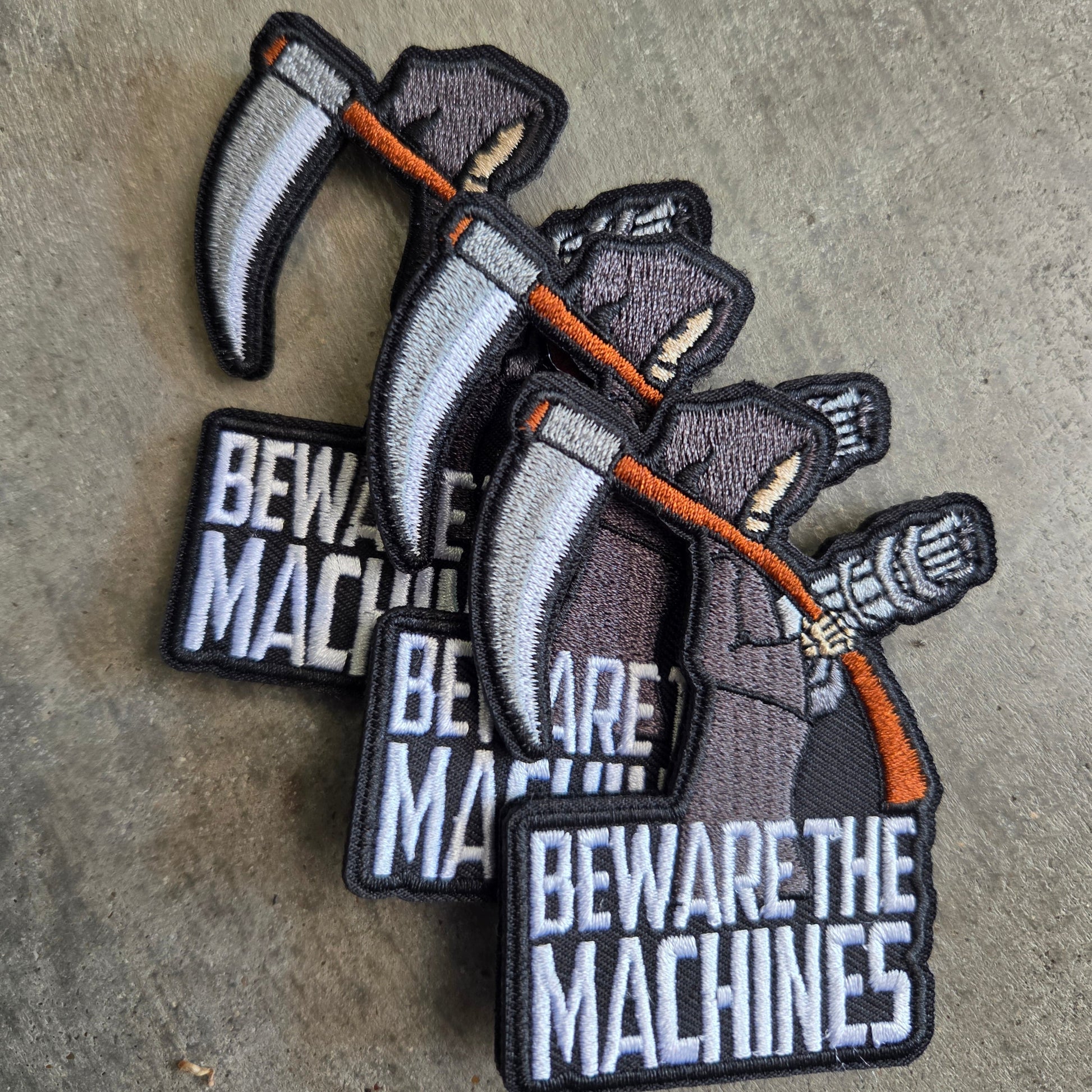 Beware the Machines Morale Patch (Embroidered) - Benjamin Wallace Books