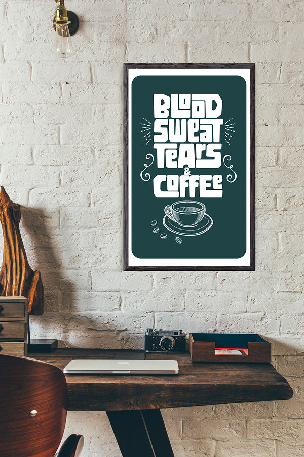 Blood Sweat Tears Coffee 11x17 Print - Benjamin Wallace Books
