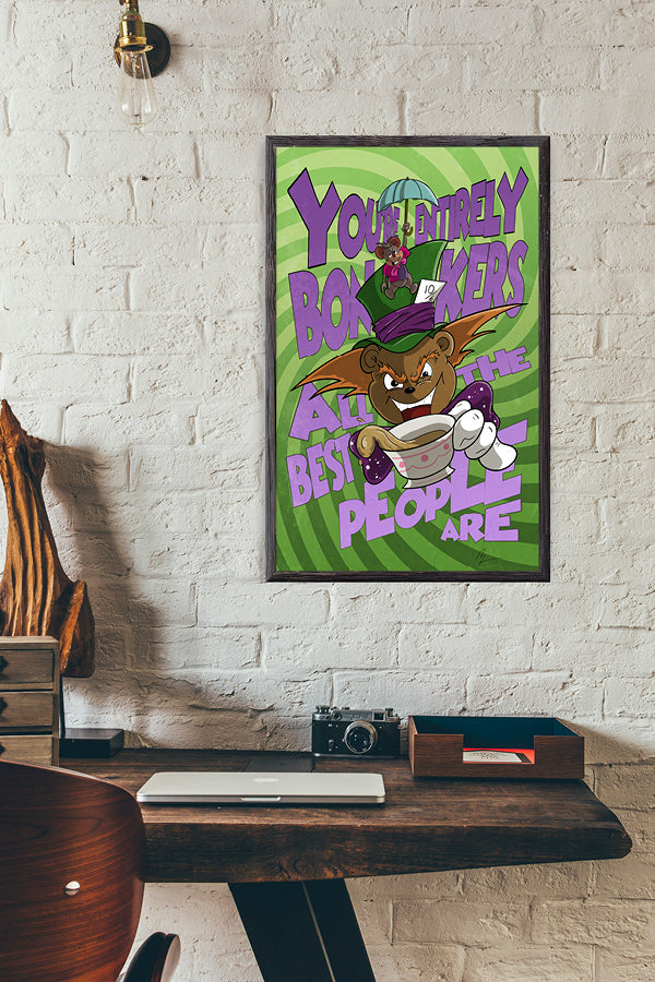 Mad Hatbear 11x17 Print - Benjamin Wallace Books