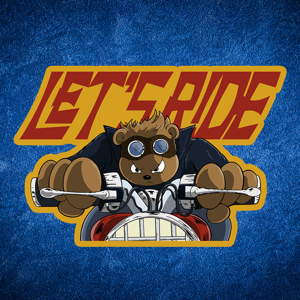 Bear with a Bike sticker - Benjamin Wallace Books