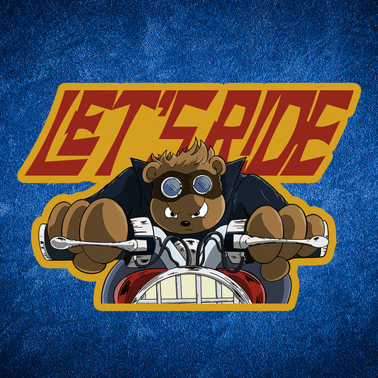 Bear with a Bike sticker - Benjamin Wallace Books