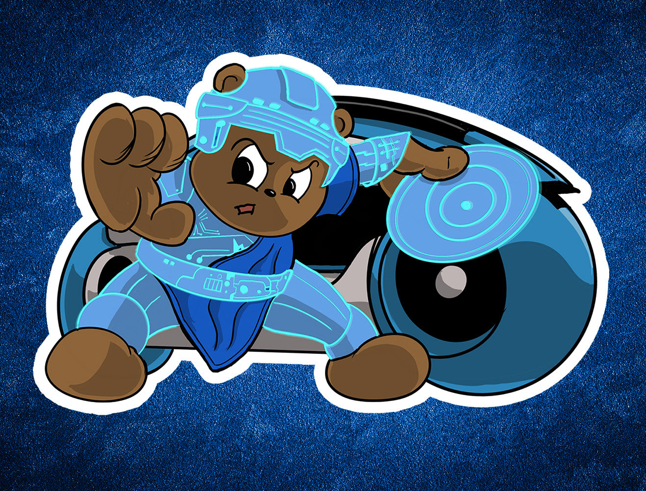 Flynn Bear sticker - Benjamin Wallace Books