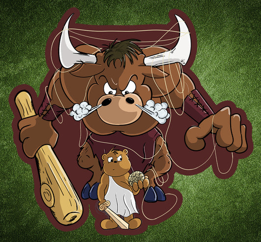 Bull vs Bear sticker - Benjamin Wallace Books