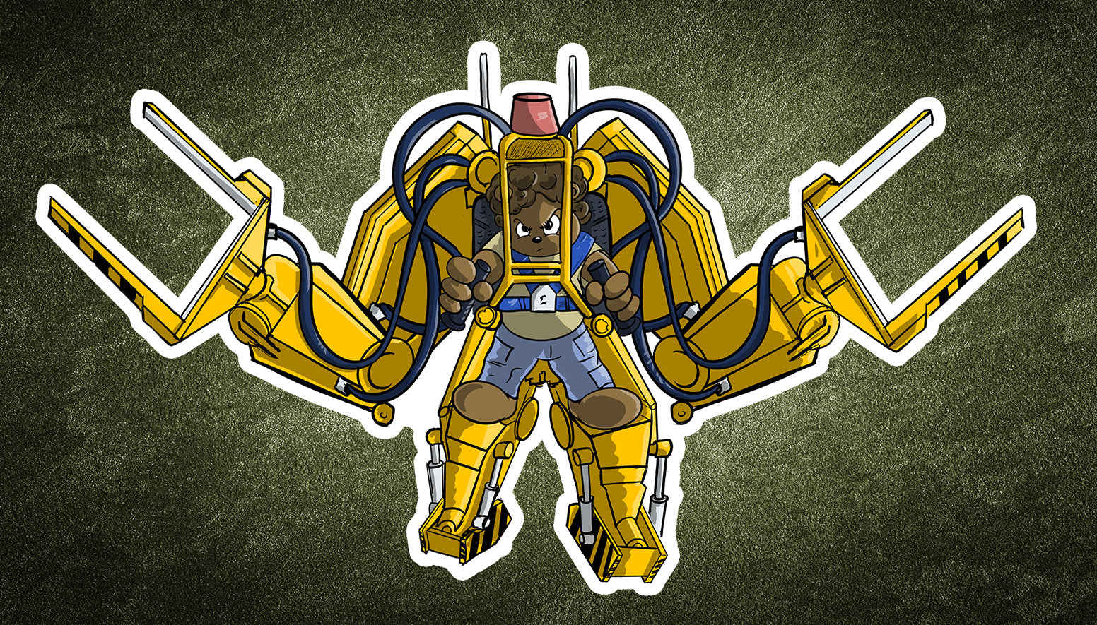 Loader bear sticker - Benjamin Wallace Books