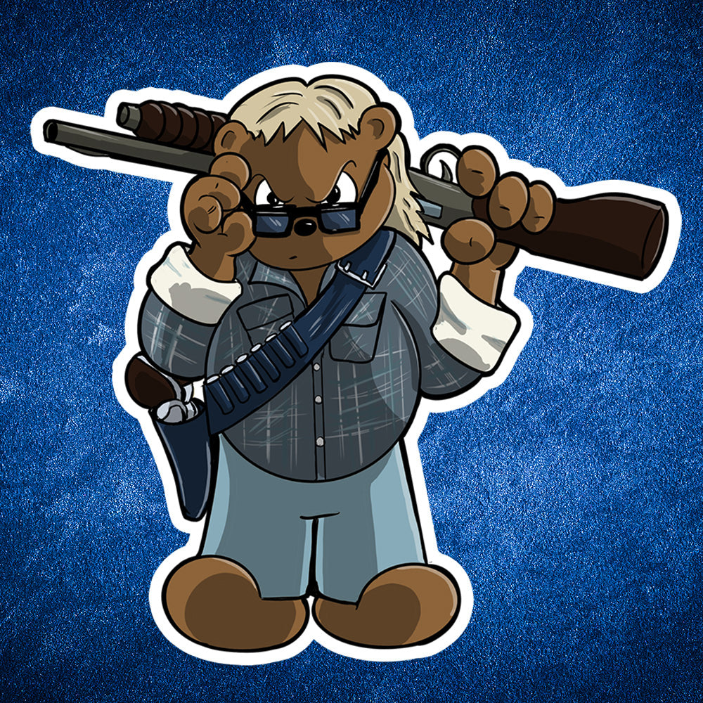 Nada Bear sticker - Benjamin Wallace Books